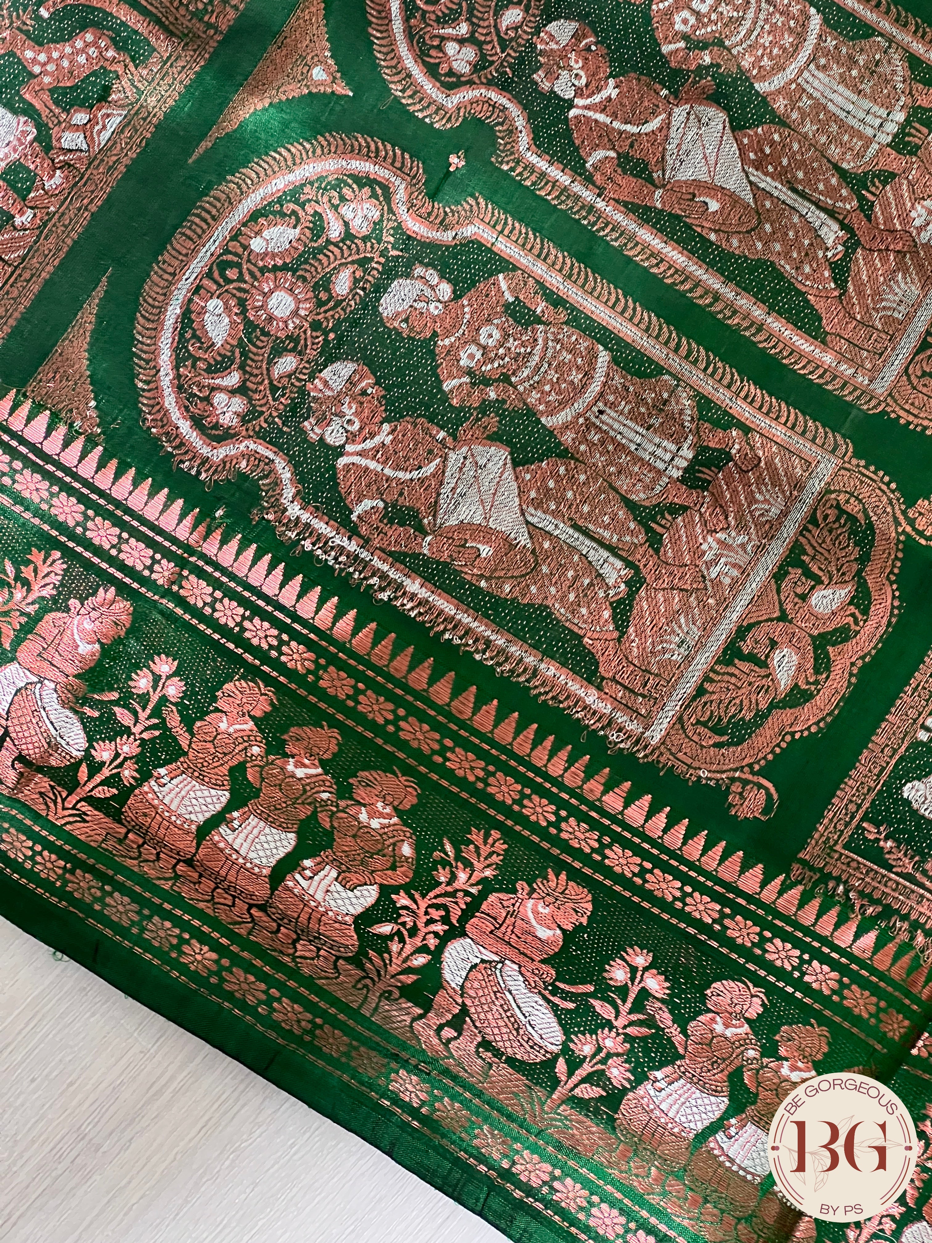 Pure Silk Baluchari Green