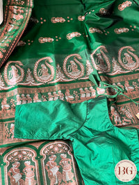 Pure Silk Baluchari Green