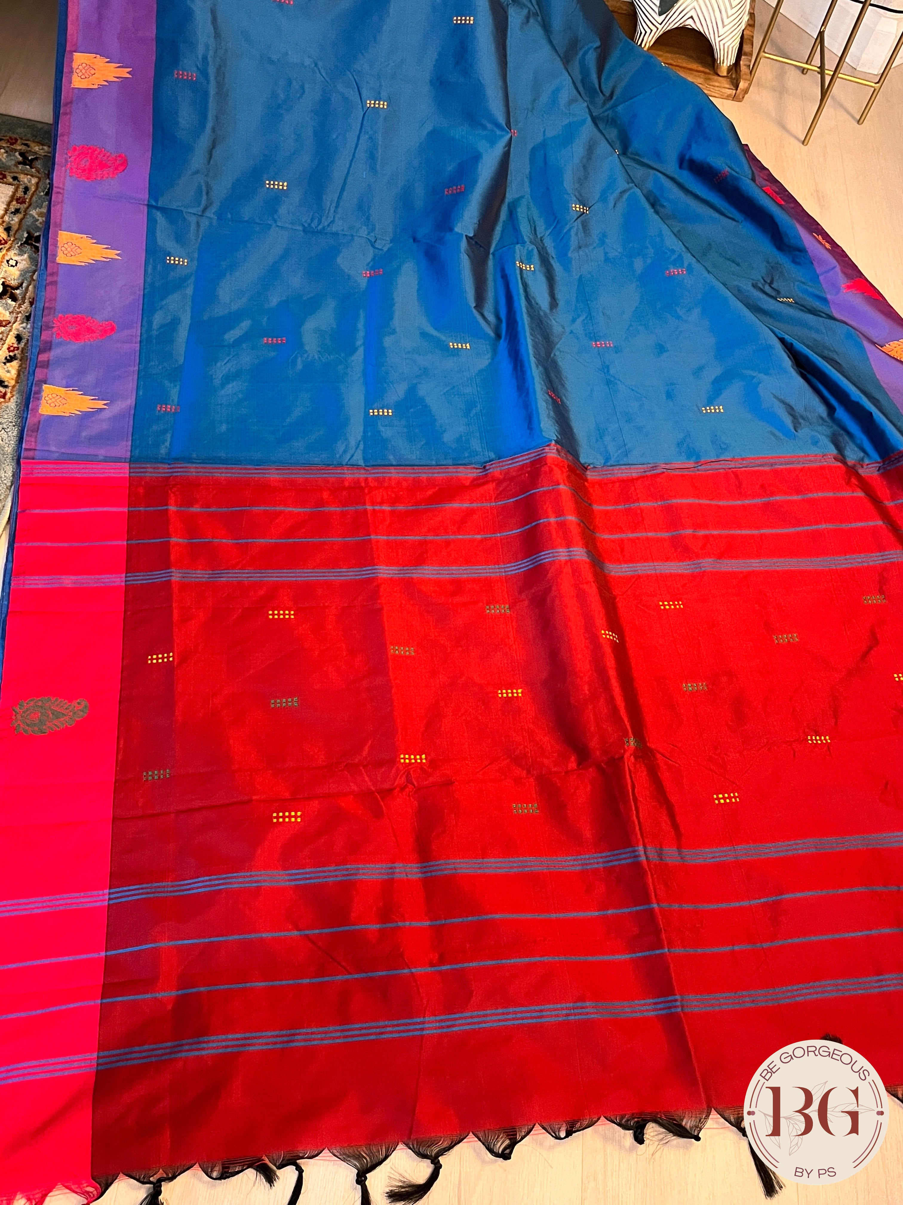 SOFT SILK THREAD WORK SAREE FIROZI