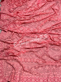 CHIKANKARI FLOWERS PINK