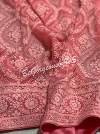 CHIKANKARI FLOWERS PINK