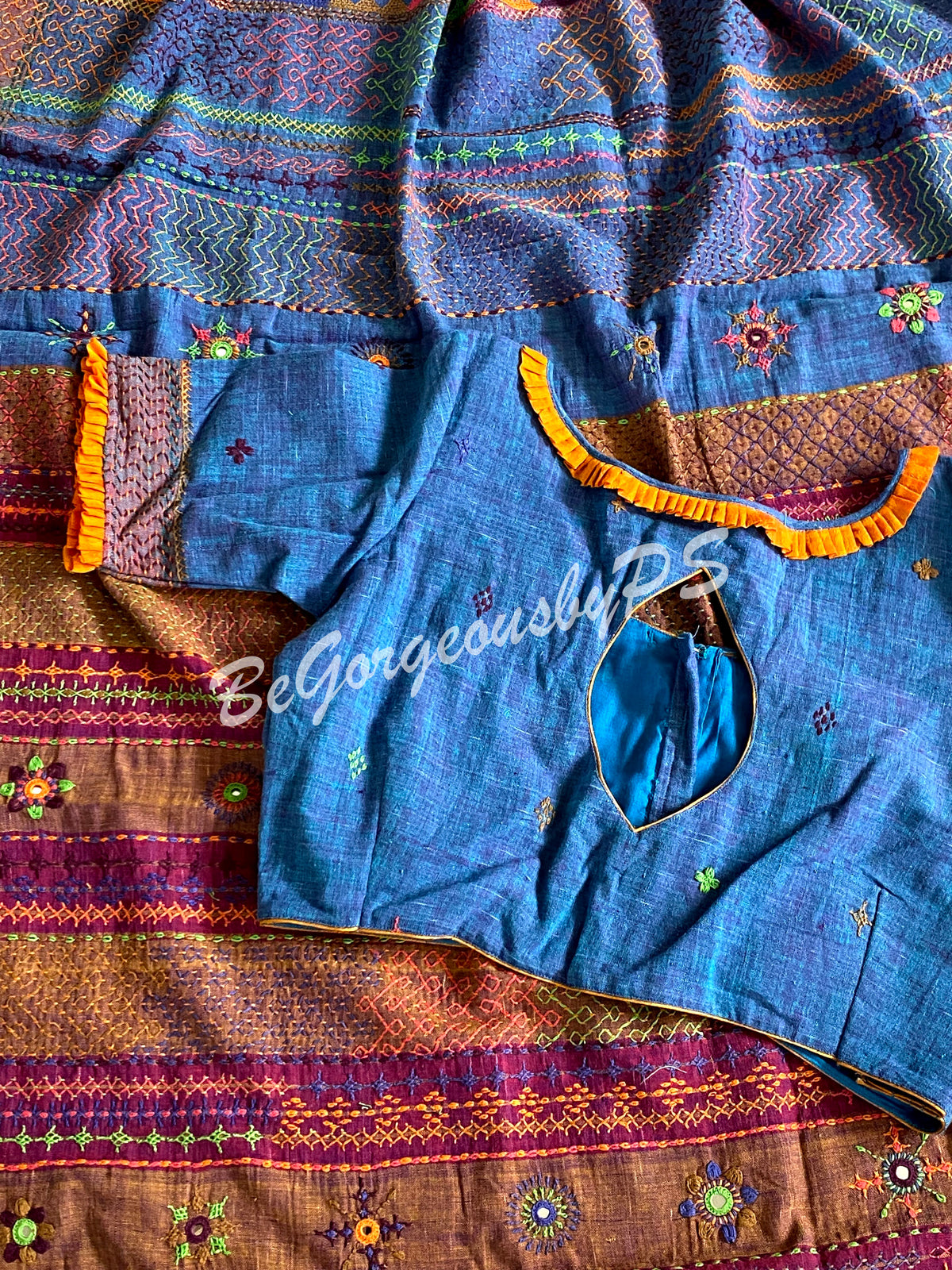 Lambani Embroidery on Khaddi