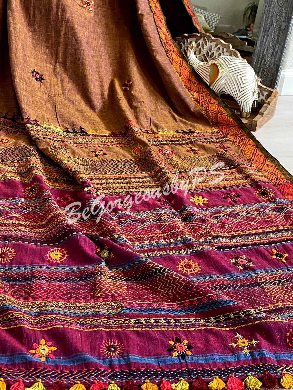 Lambani Embroidery on Khaddi