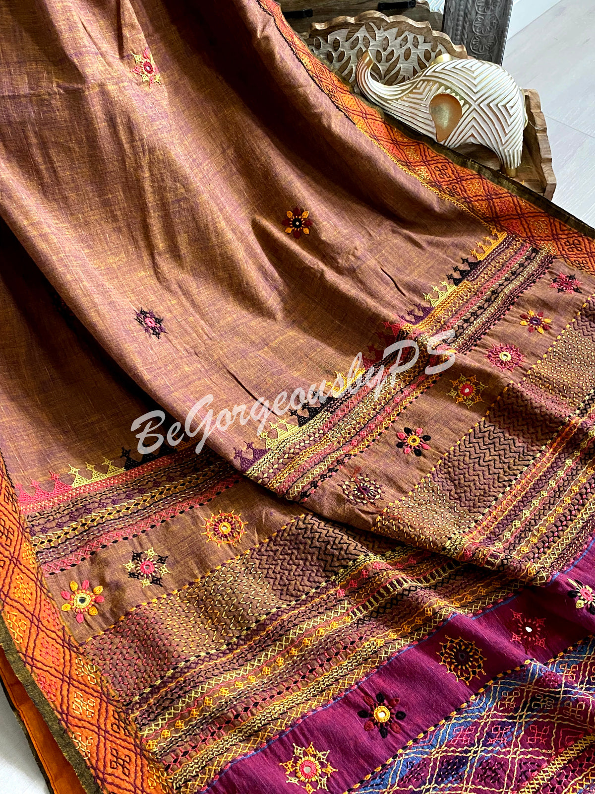 Lambani Embroidery on Khaddi