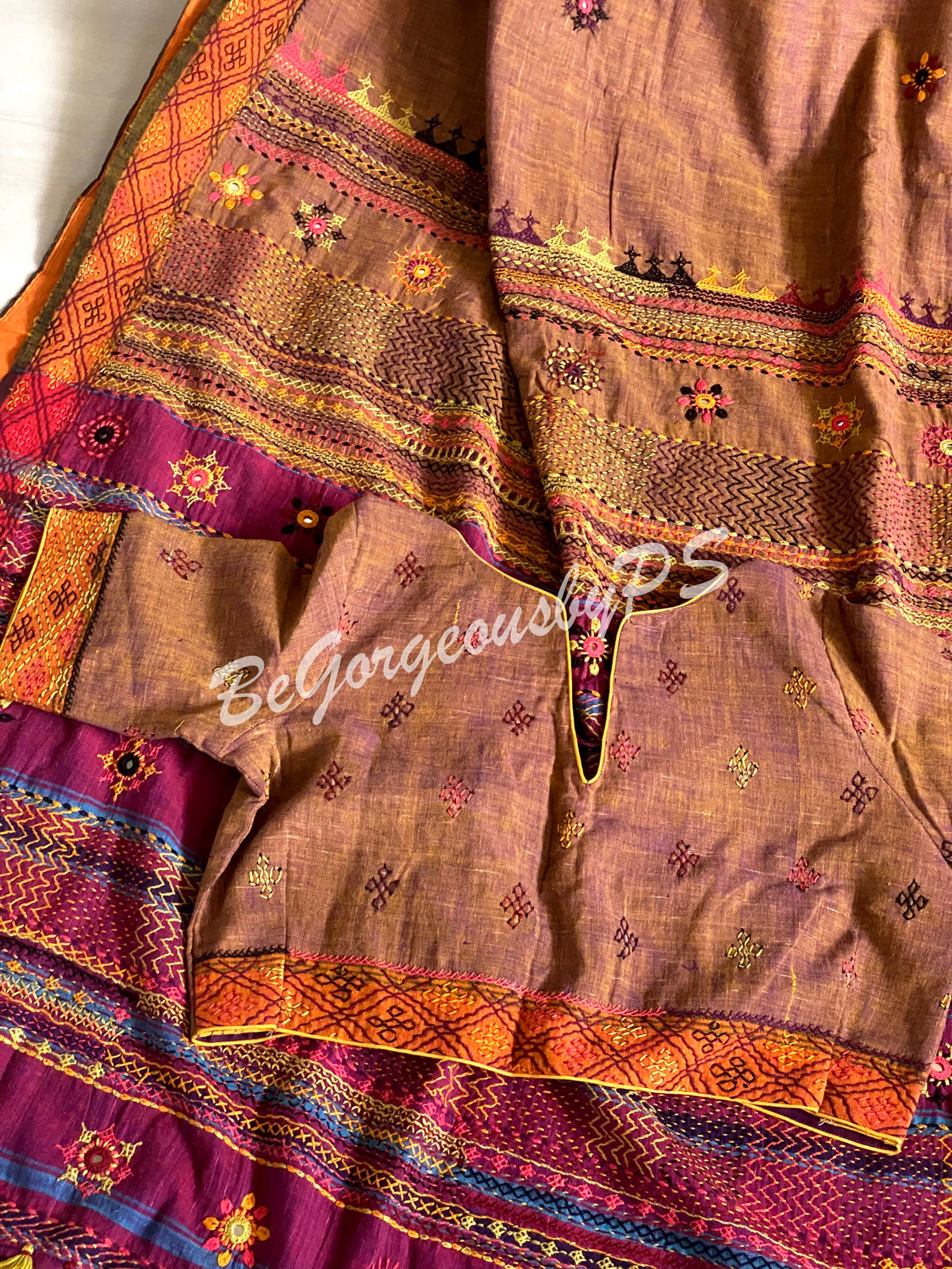 Lambani Embroidery on Khaddi