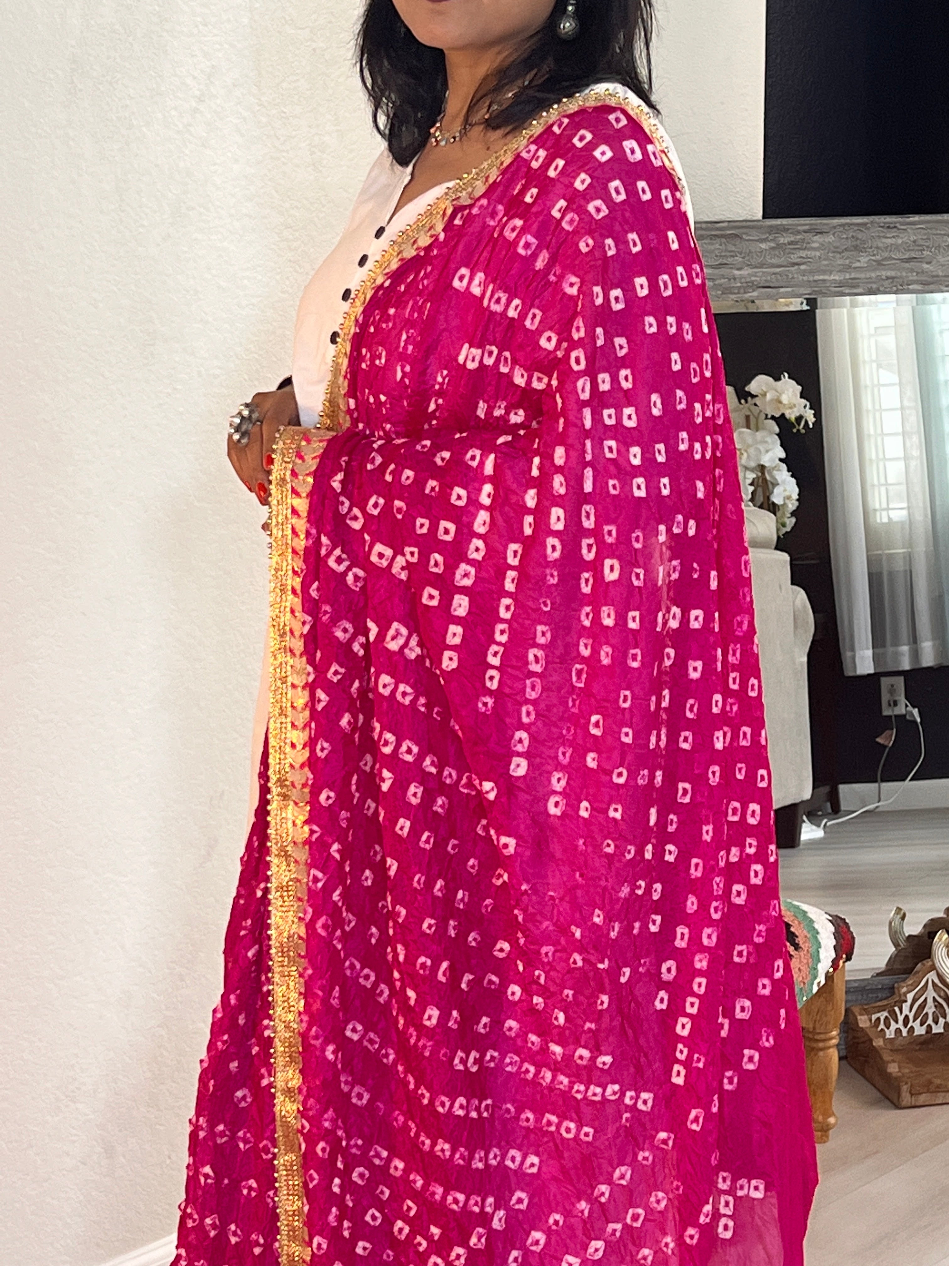 DUPATTA BANDHANI LACE - 24