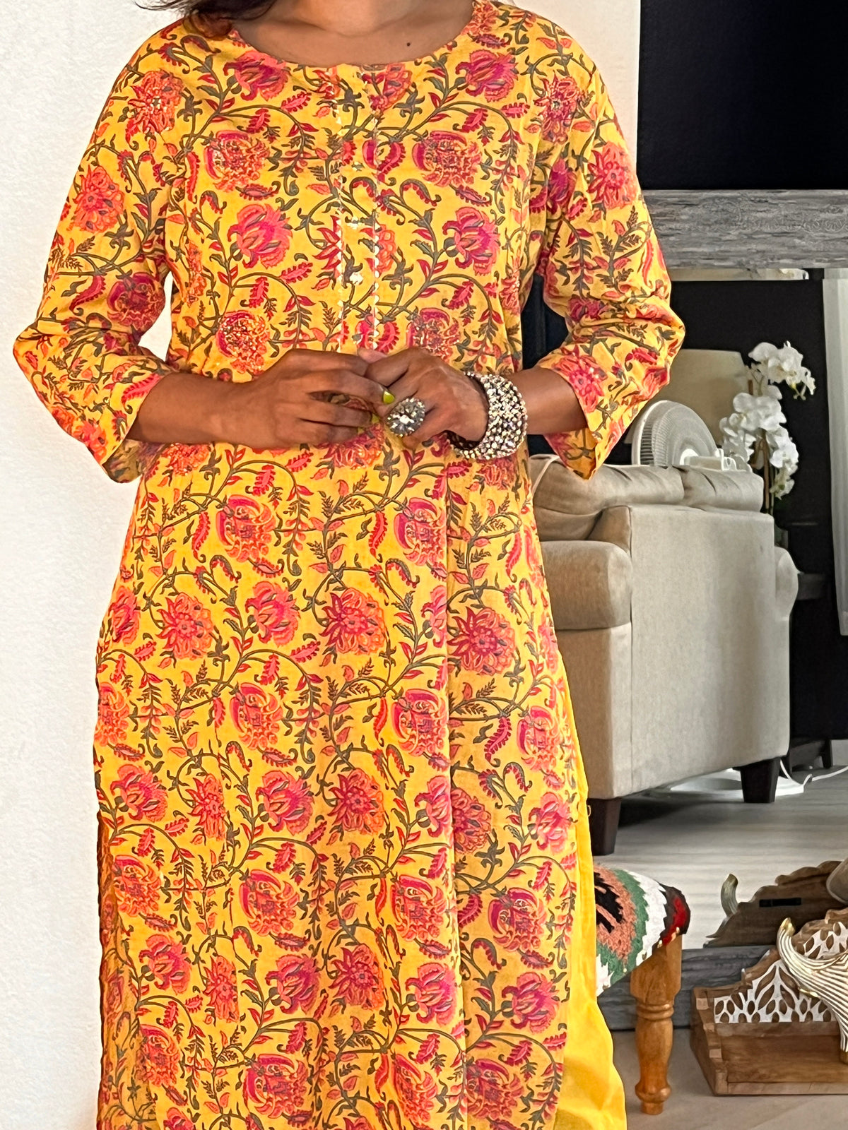 PALAZZO SET PS-099-YLW