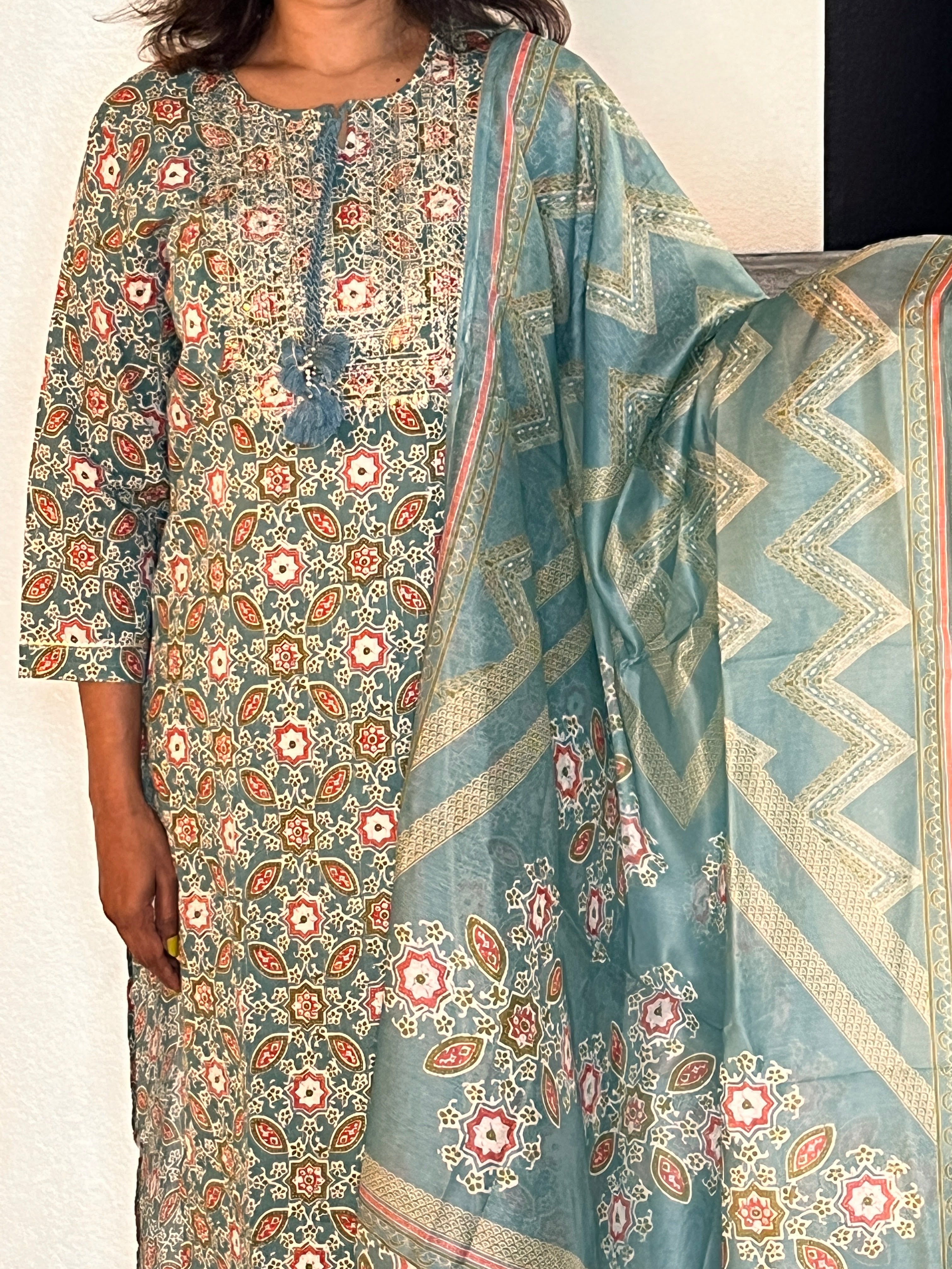 DUPATTA SET DU-356-BLU