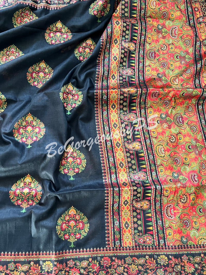 KASHMIRI KANI BLACK SA-KAS-KAN-BL108