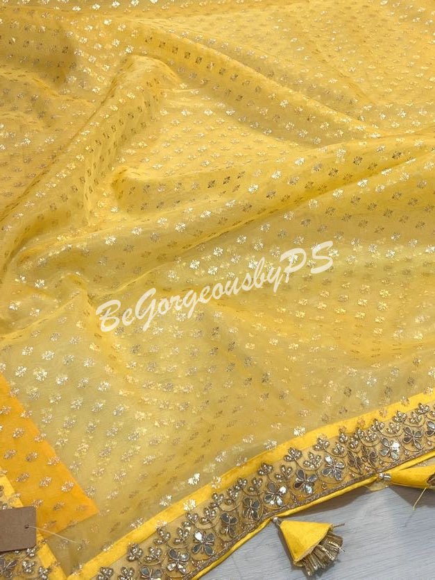 ORGANZA GOTA YELLOW