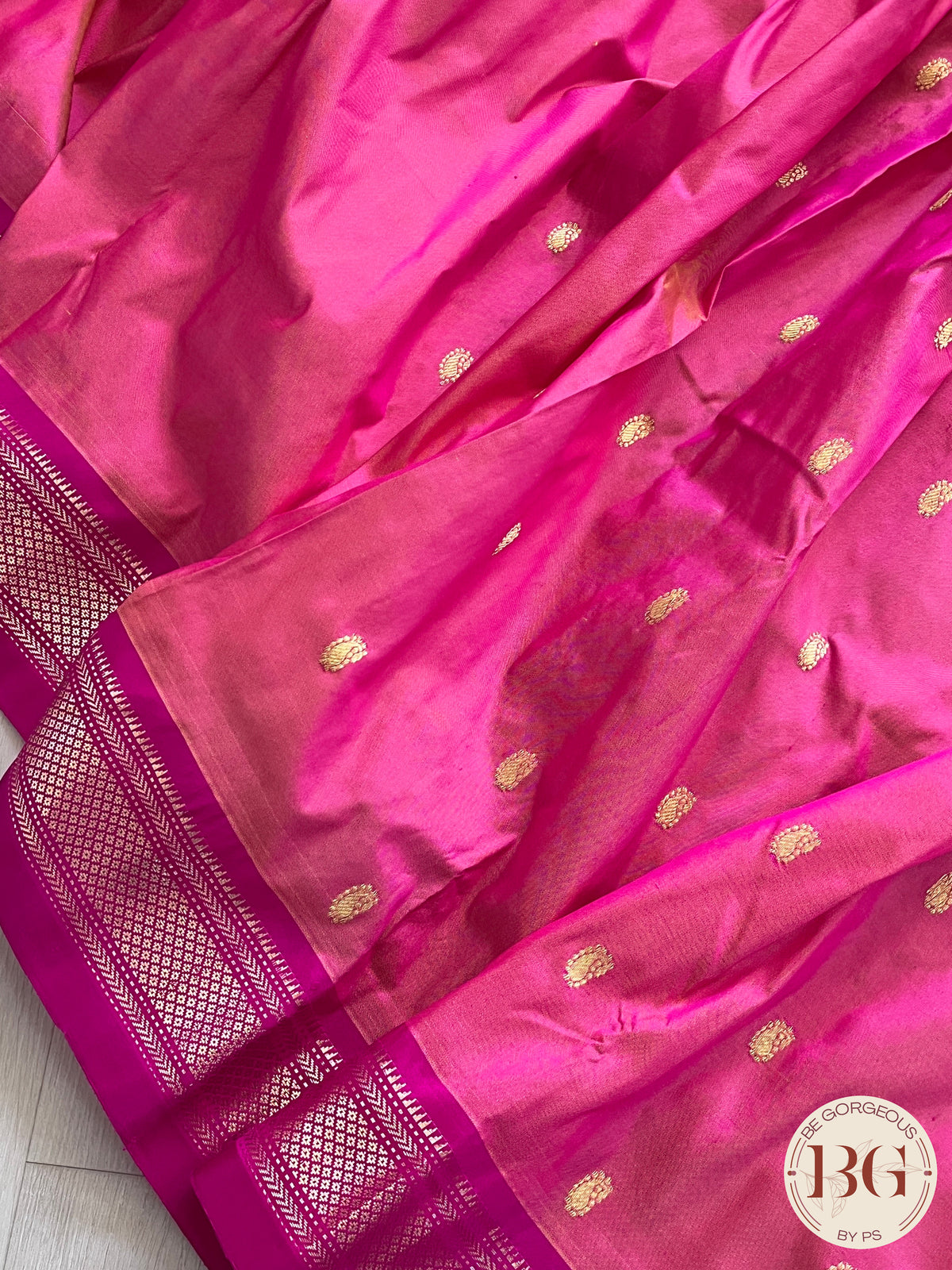 Paithani Traditional Handloom - Pink saree color - pink
