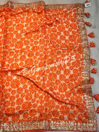 CREPE FLORAL ORANGE