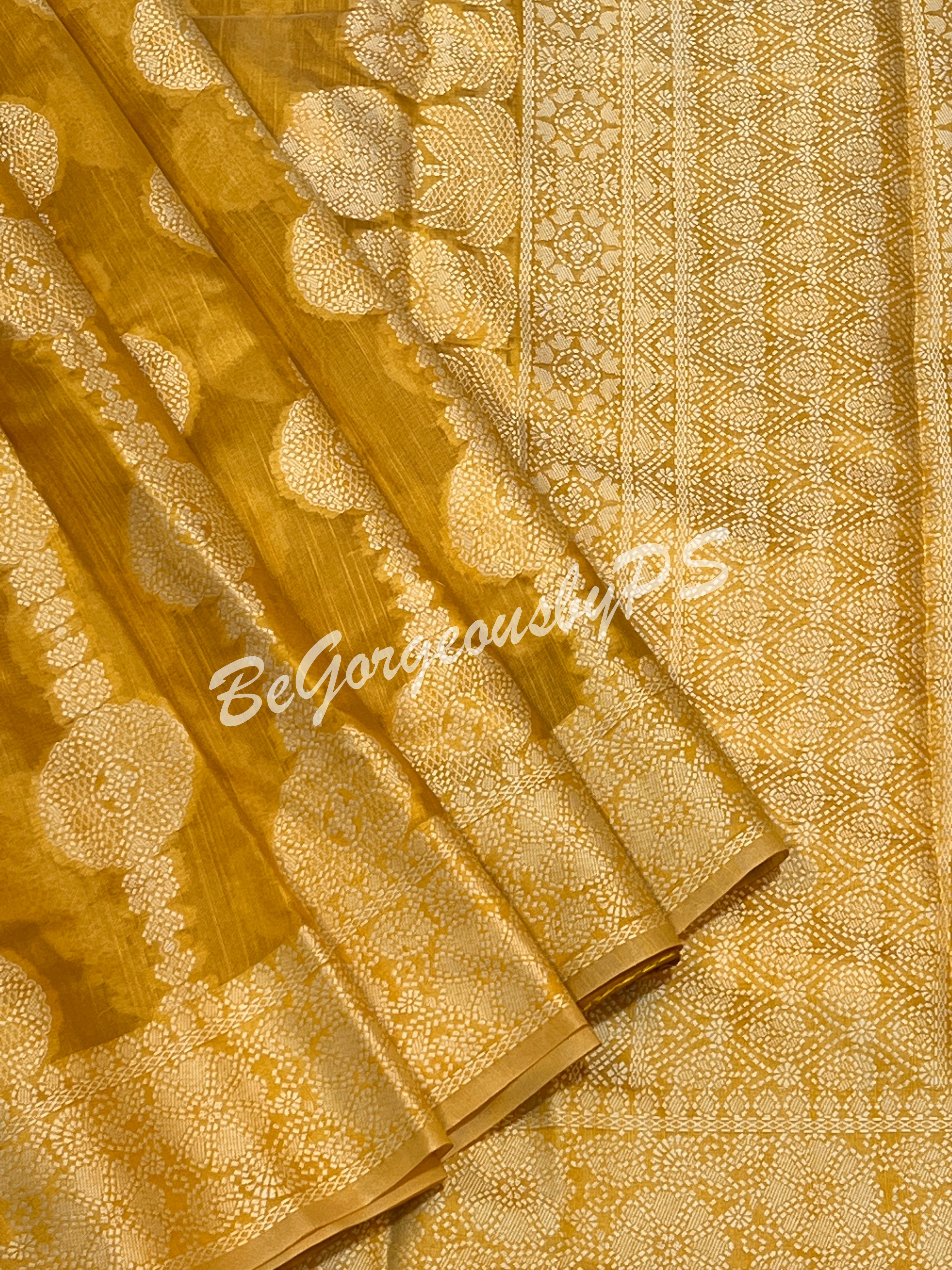 CHIKANKARI COTTON YELLOW SA-CHI-COT-YE150