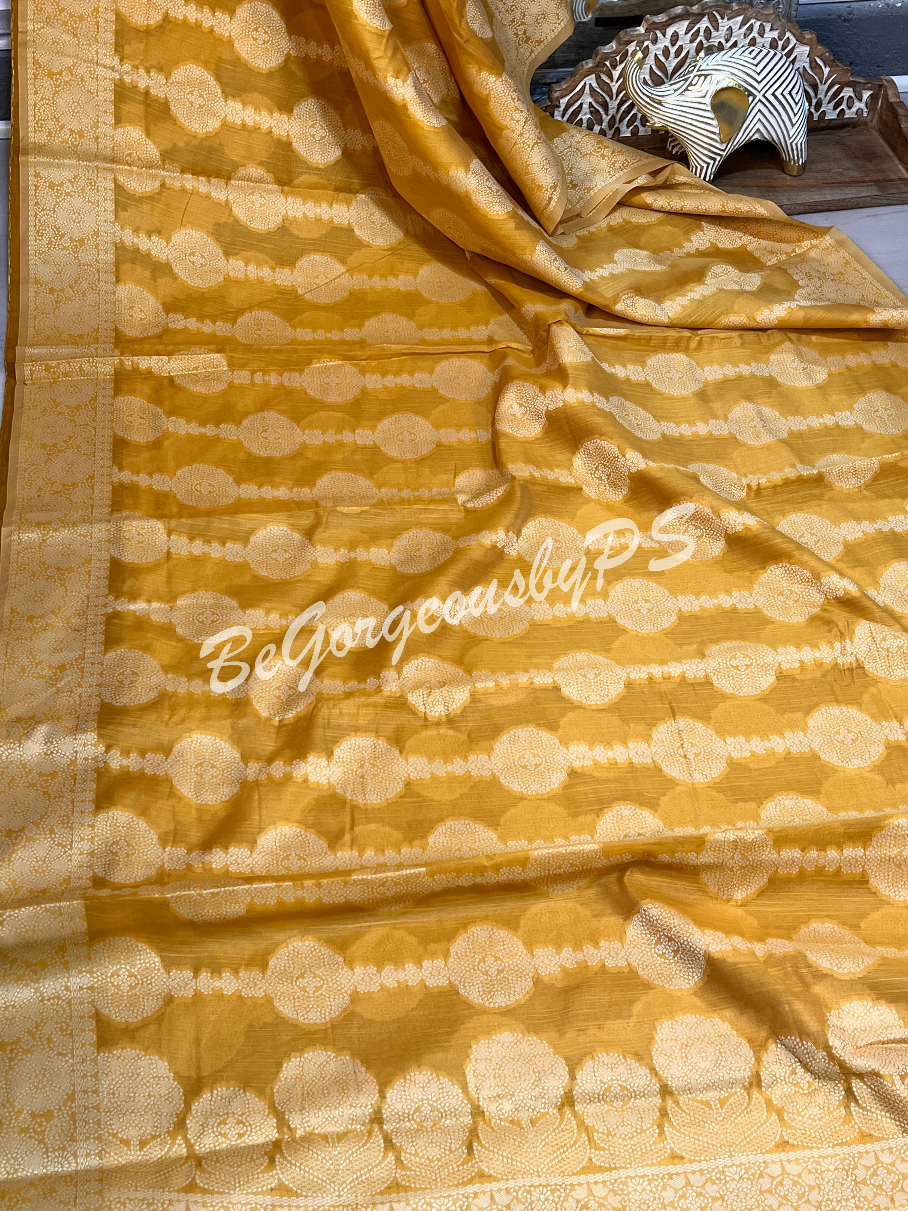 CHIKANKARI COTTON YELLOW SA-CHI-COT-YE150