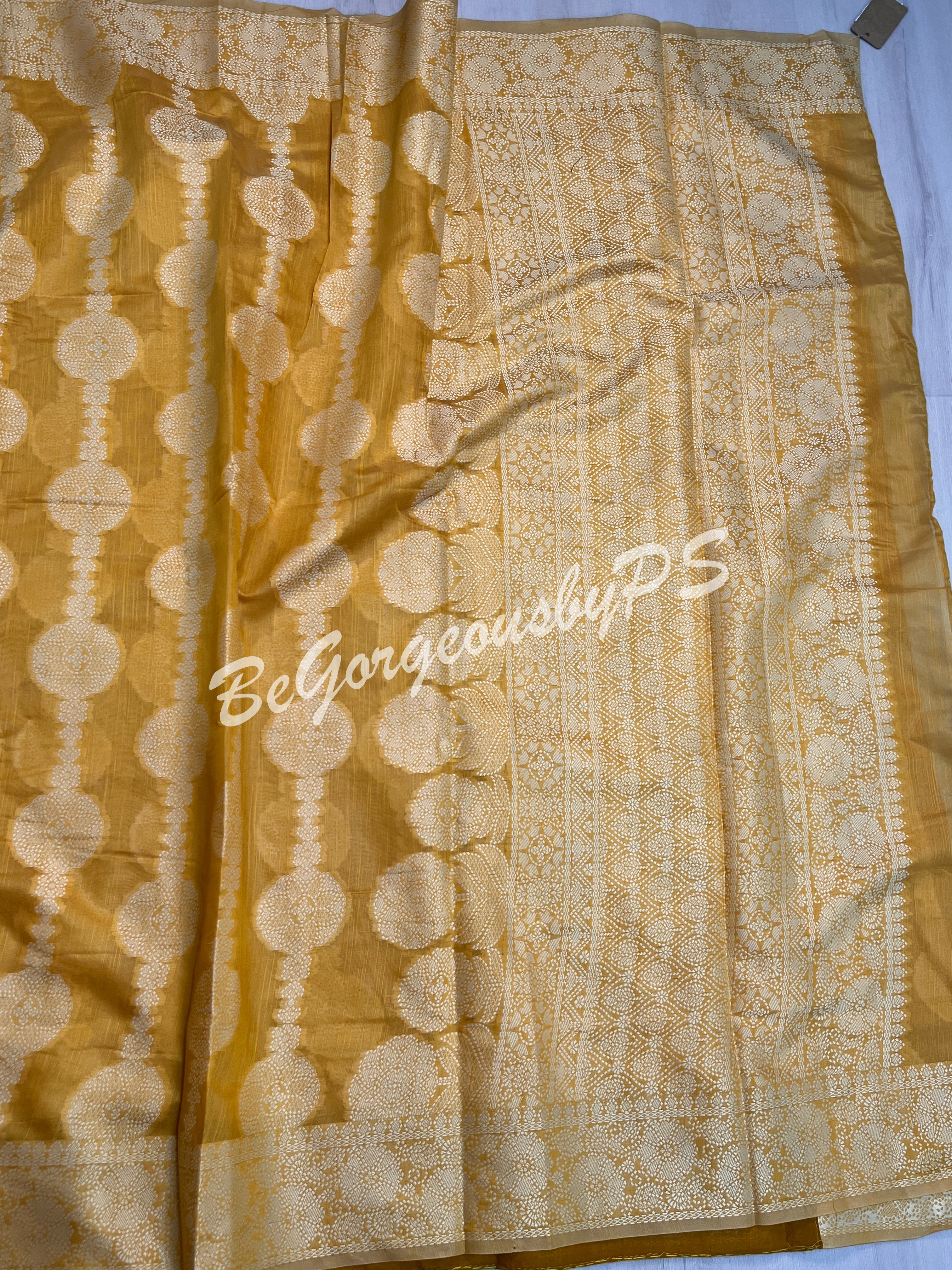 CHIKANKARI COTTON YELLOW SA-CHI-COT-YE150