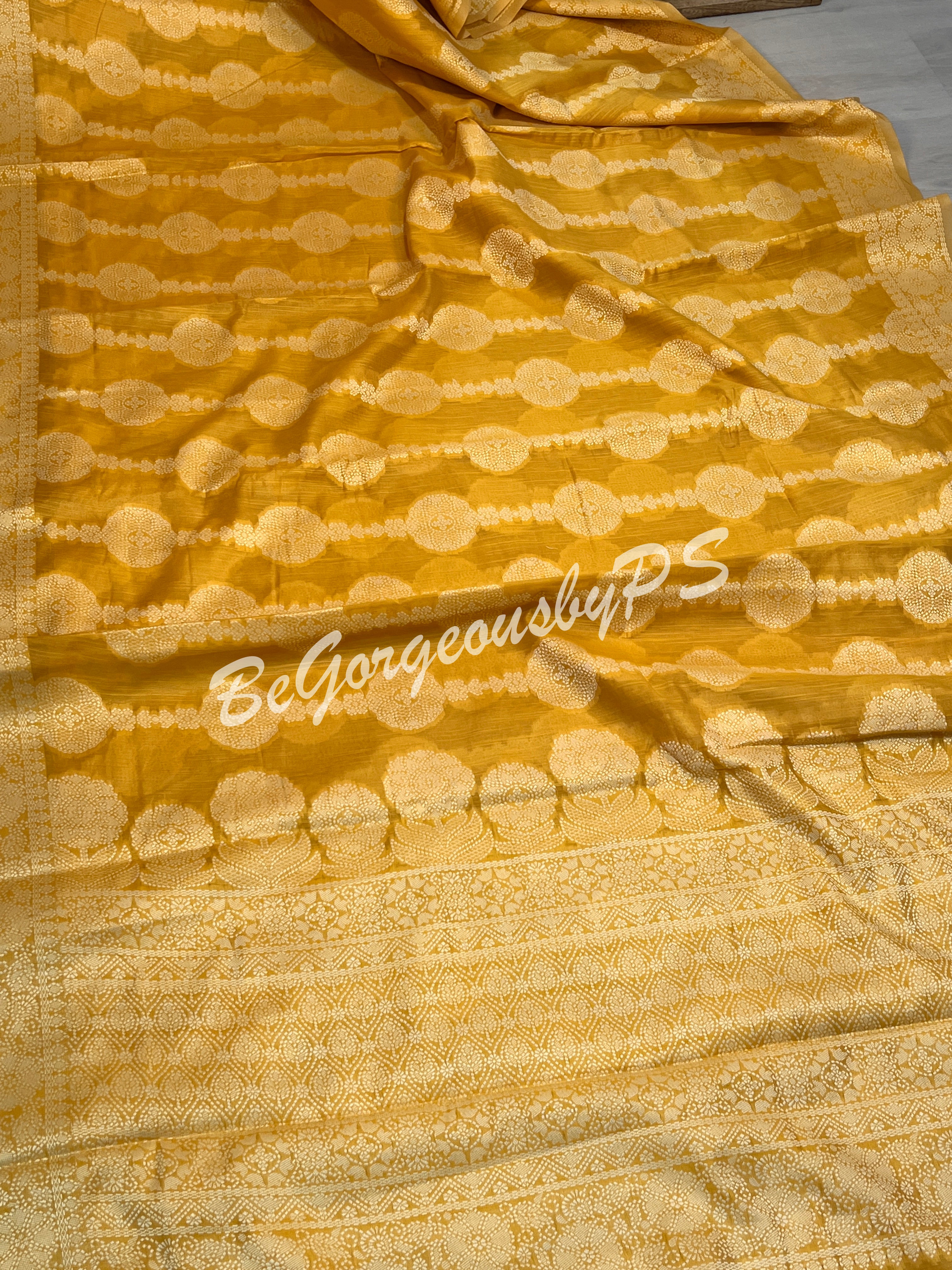 CHIKANKARI COTTON YELLOW SA-CHI-COT-YE150