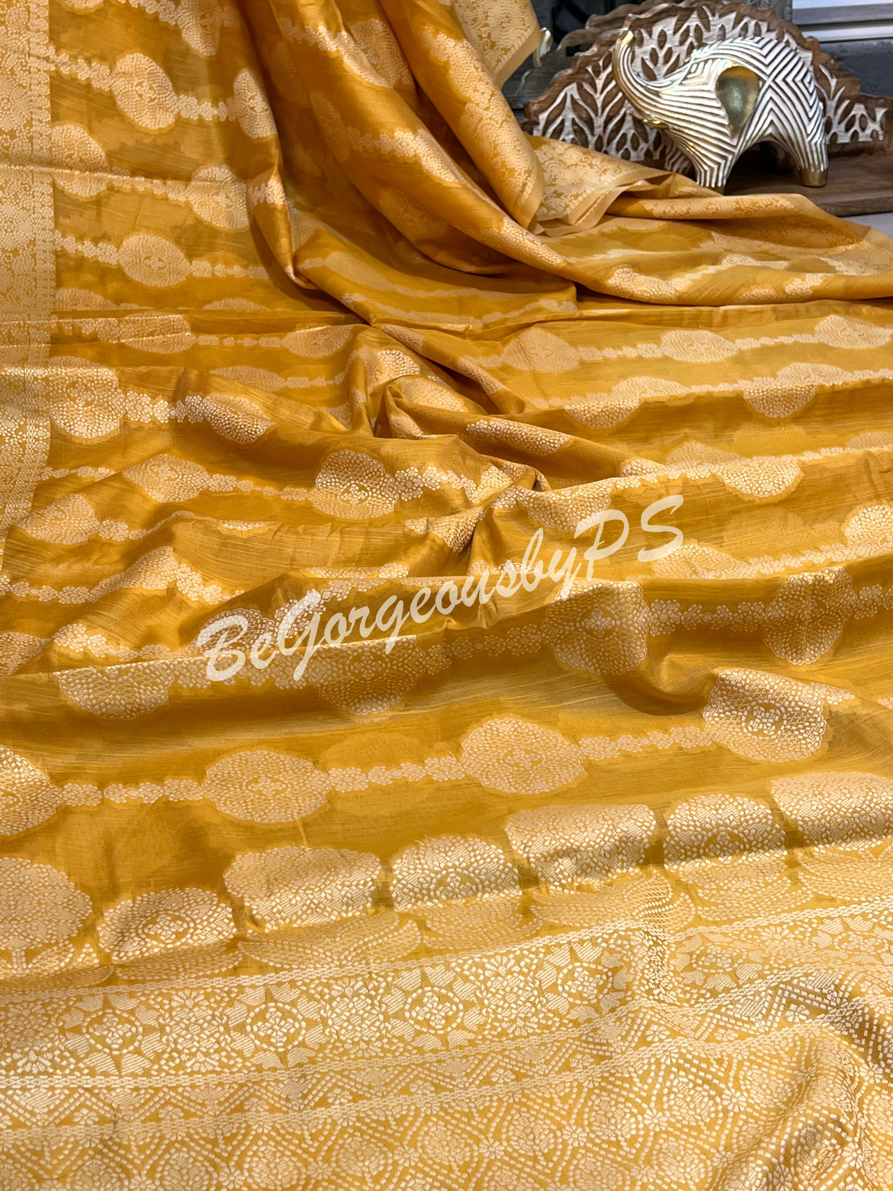 CHIKANKARI COTTON YELLOW SA-CHI-COT-YE150