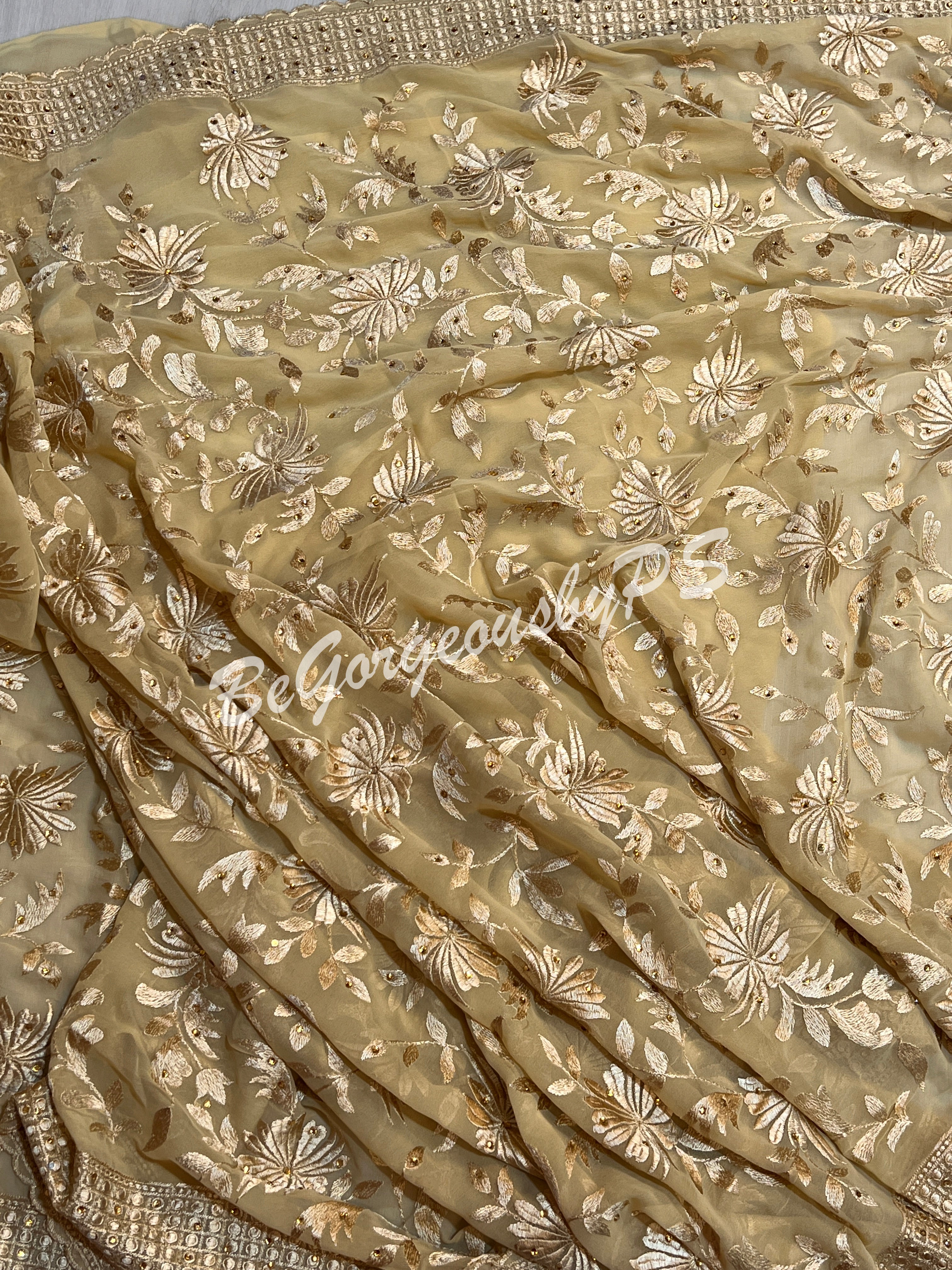 EMBROIDERY GEORGETTE CREAM SA-EMB-GEO-CR144