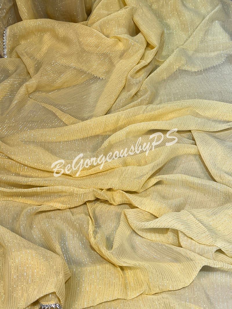 GEORGETTE DESIGNER YELLOW SA-GEO-DES-YE115