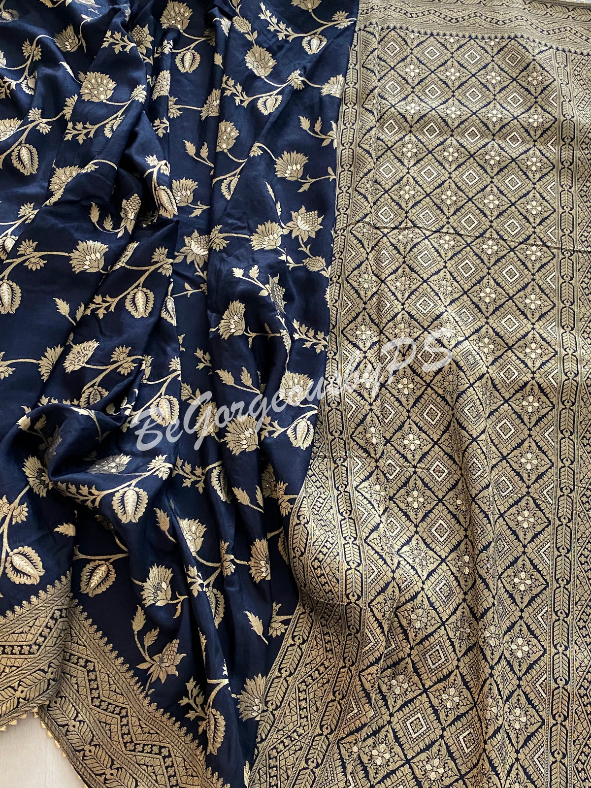 Moonga Banarasi saree with weaving