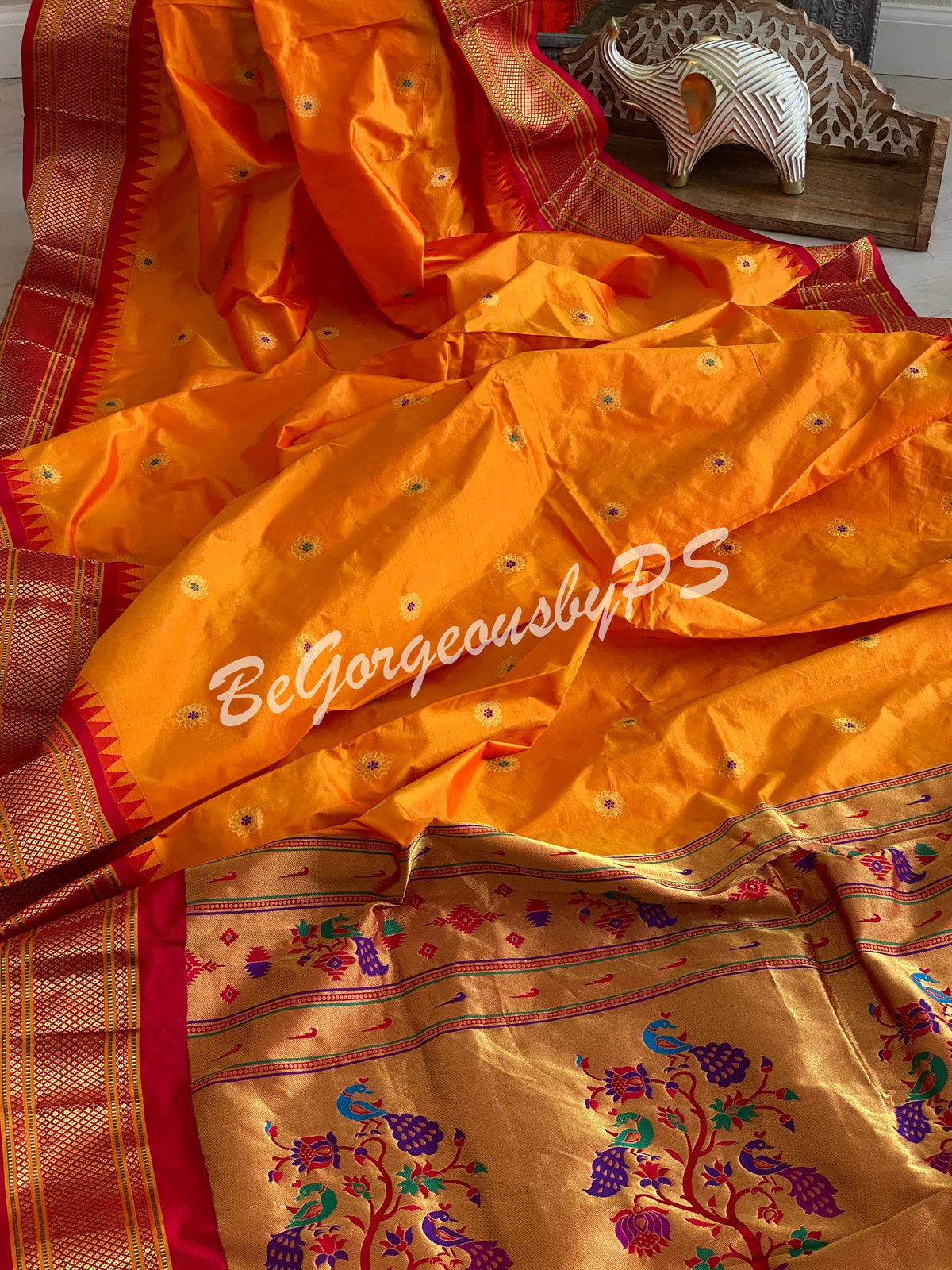 Kanjeevaram Silk Saree with paithani