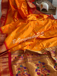 Kanjeevaram Silk Saree with paithani