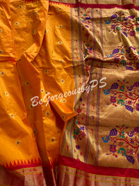 Kanjeevaram Silk Saree with paithani