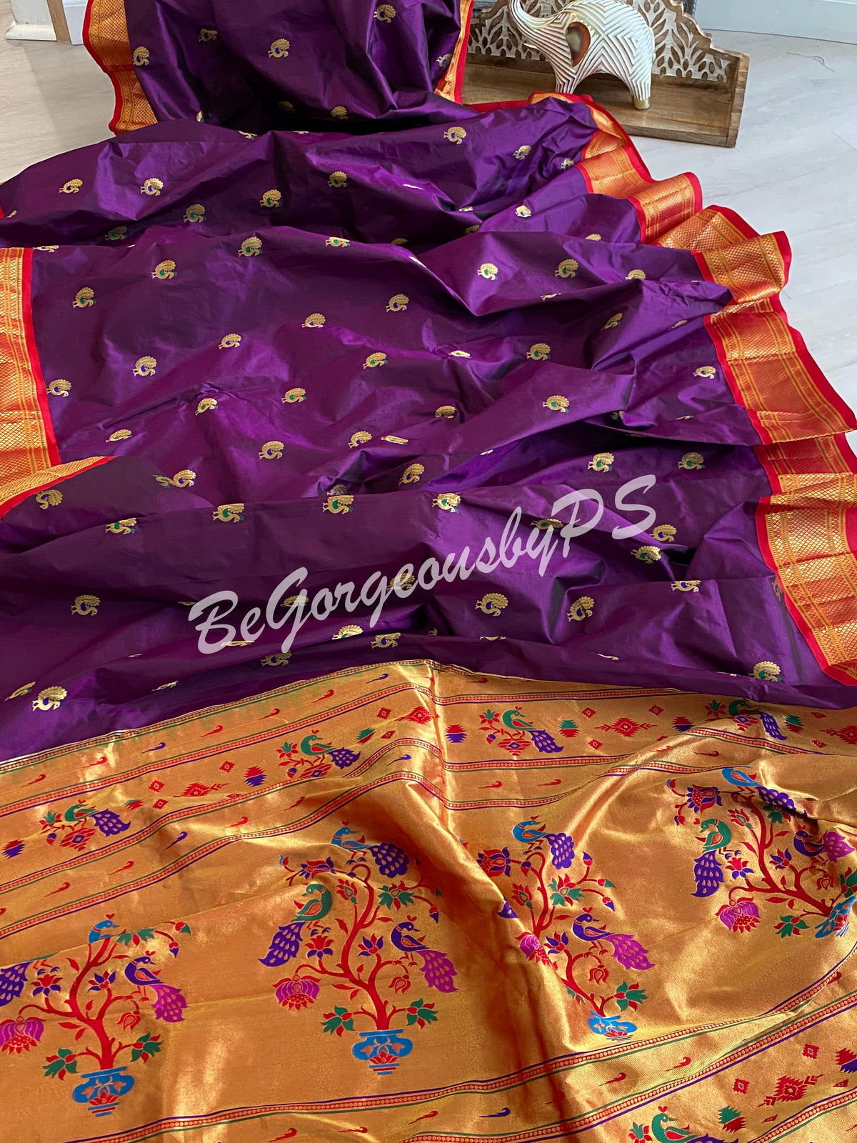 Kanjeevaram Silk Saree with paithani