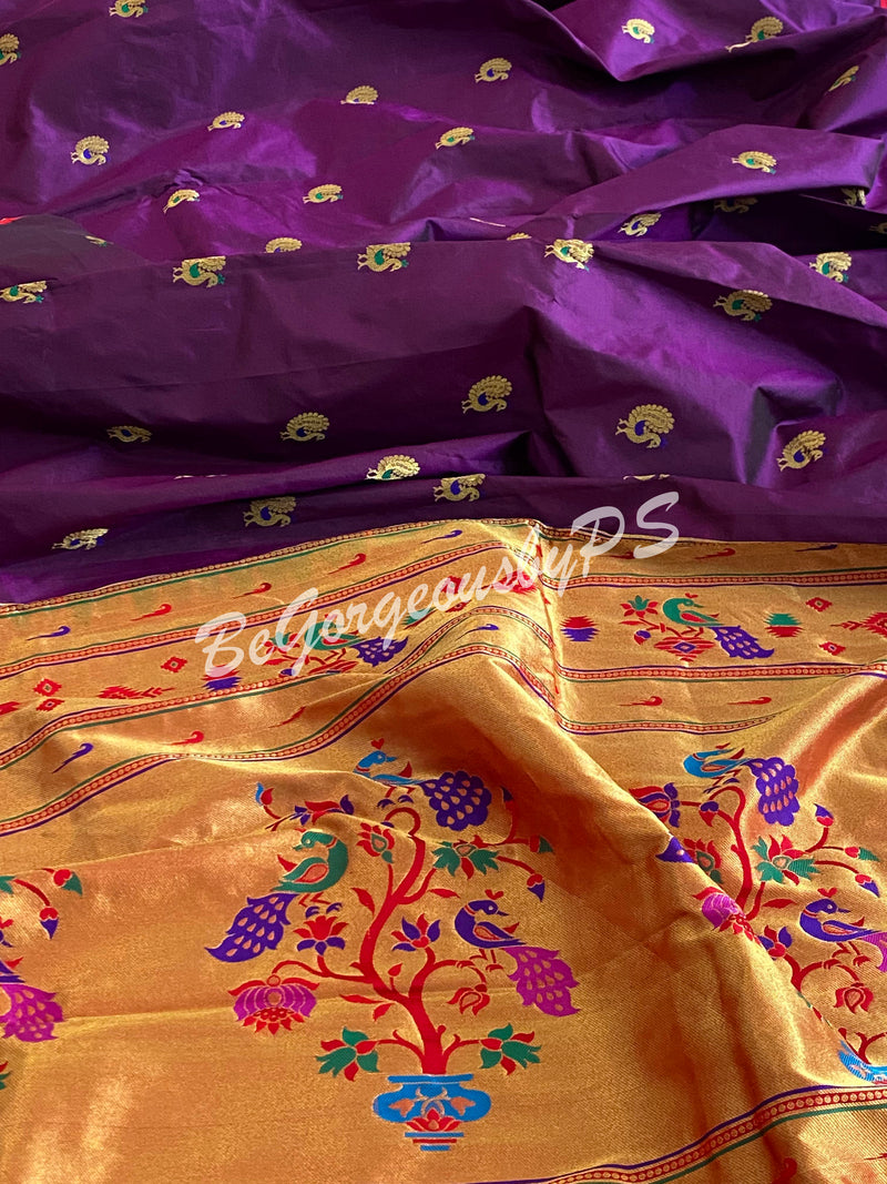 Kanjeevaram Silk Saree with paithani