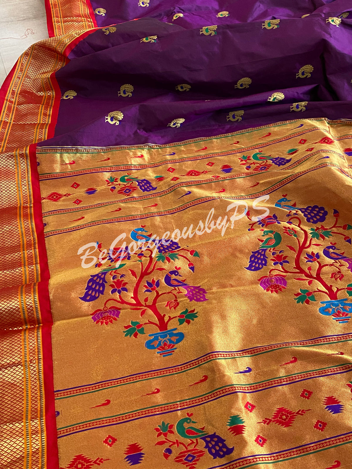 Kanjeevaram Silk Saree with paithani