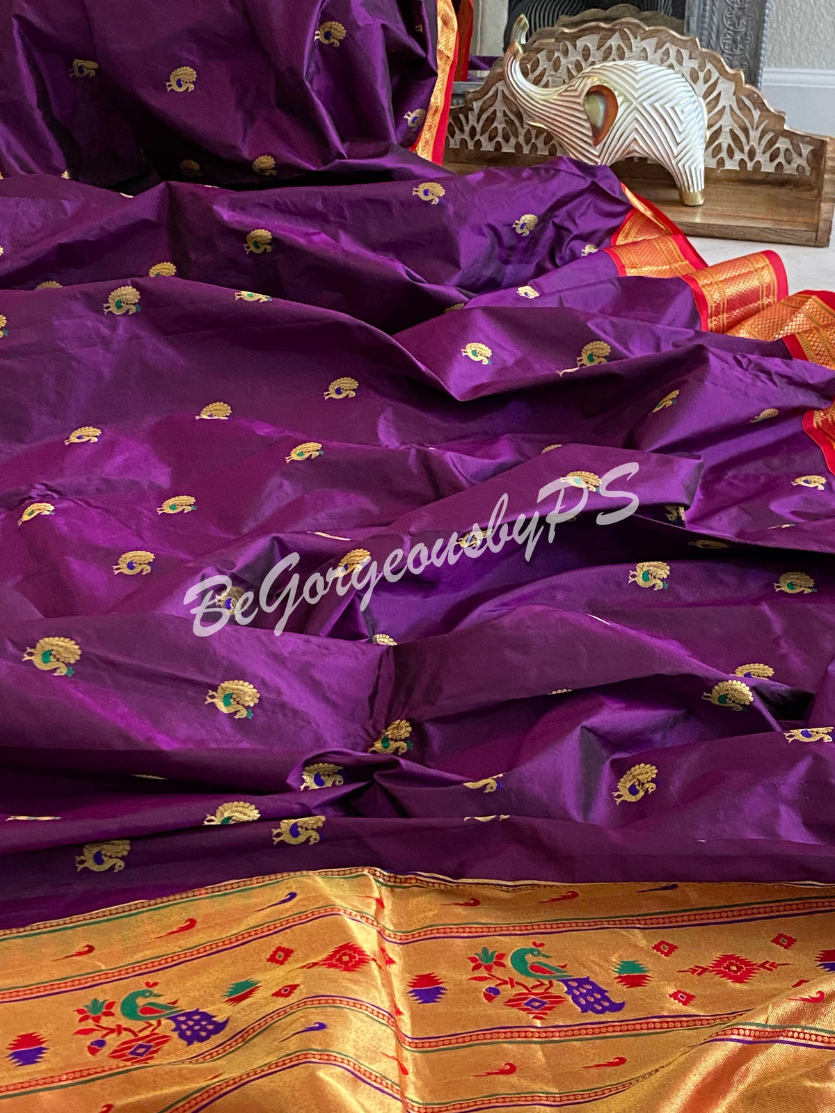 Kanjeevaram Silk Saree with paithani