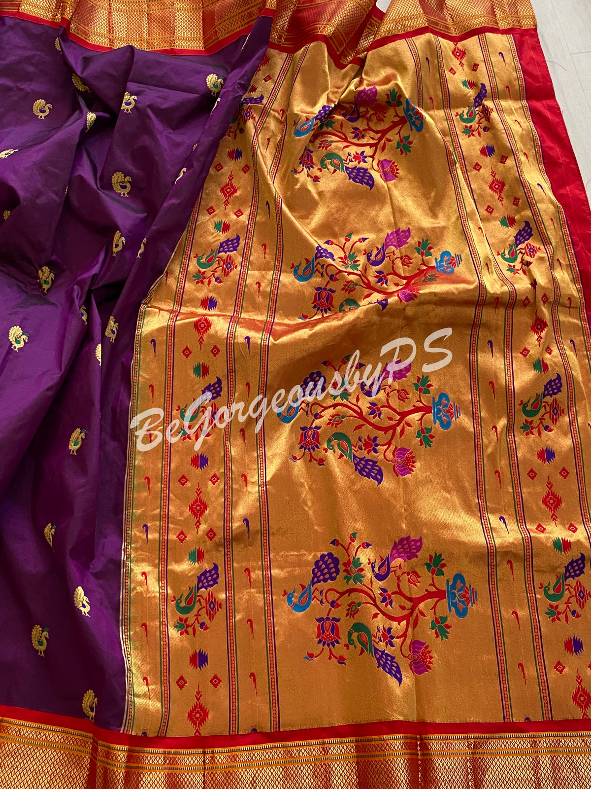 Kanjeevaram Silk Saree with paithani