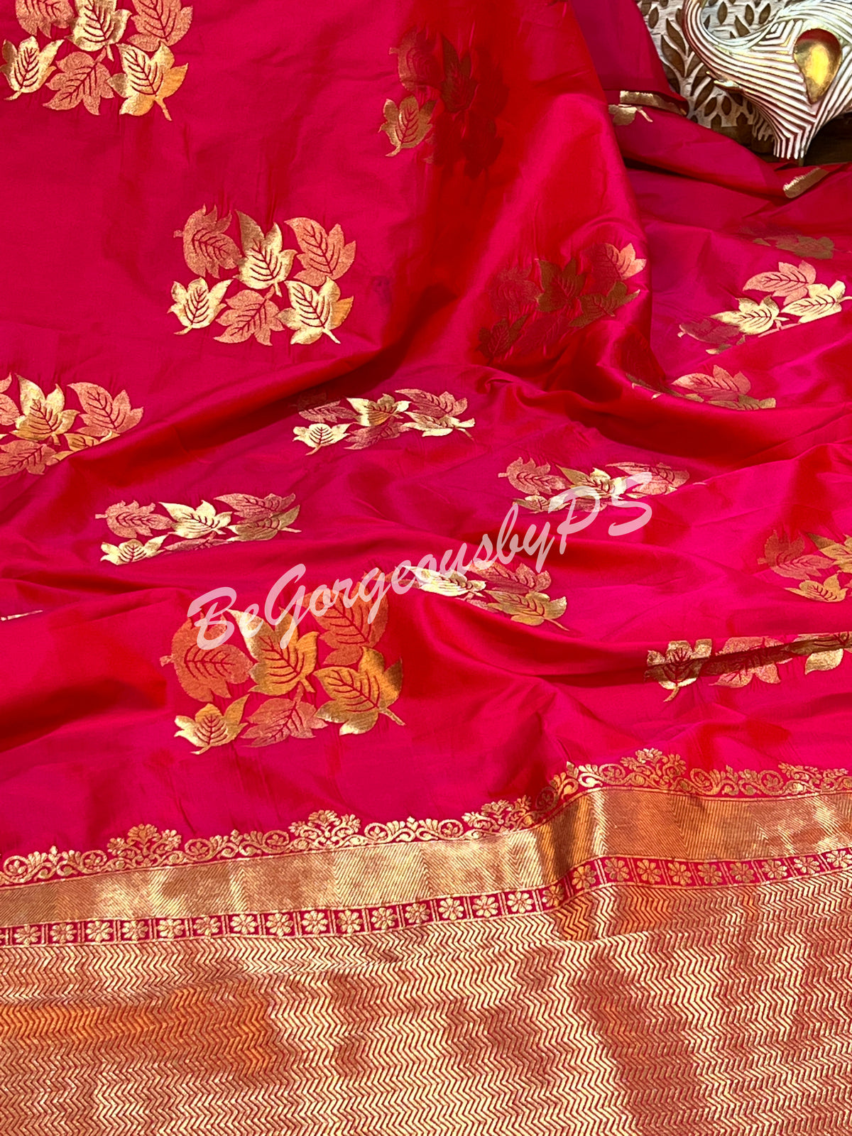 SOFT SILK GOLD ZARI PINK