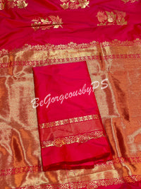 SOFT SILK GOLD ZARI PINK