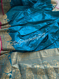 Pattu moonga banarasi saree royal blue