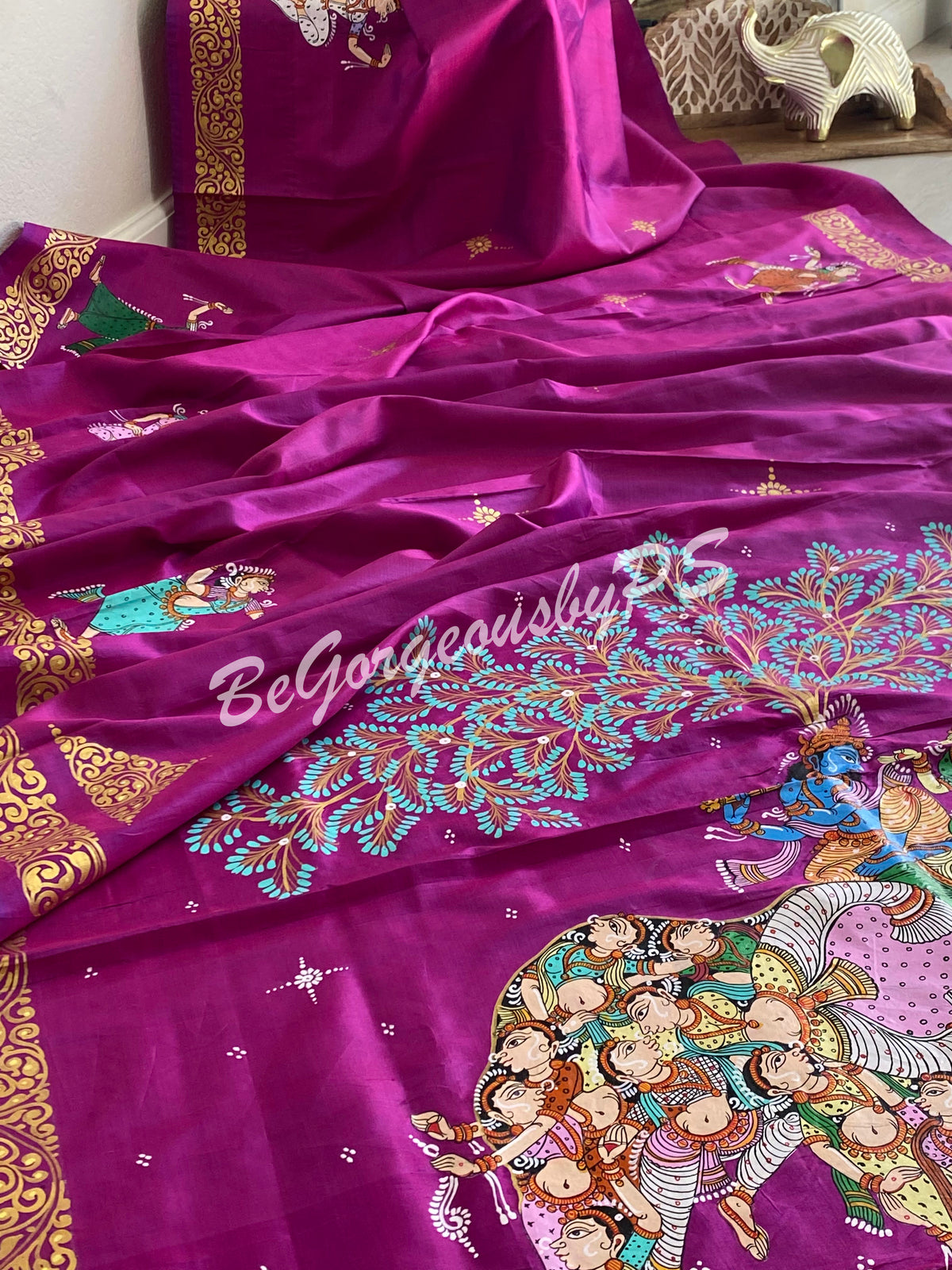 PATTACHITRA SILK PURPLE SA-PAT-SIL-PU118