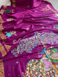 PATTACHITRA SILK PURPLE SA-PAT-SIL-PU118