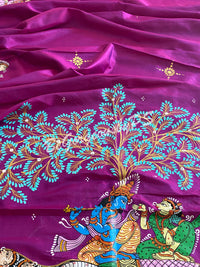 PATTACHITRA SILK PURPLE SA-PAT-SIL-PU118