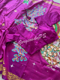 PATTACHITRA SILK PURPLE SA-PAT-SIL-PU118