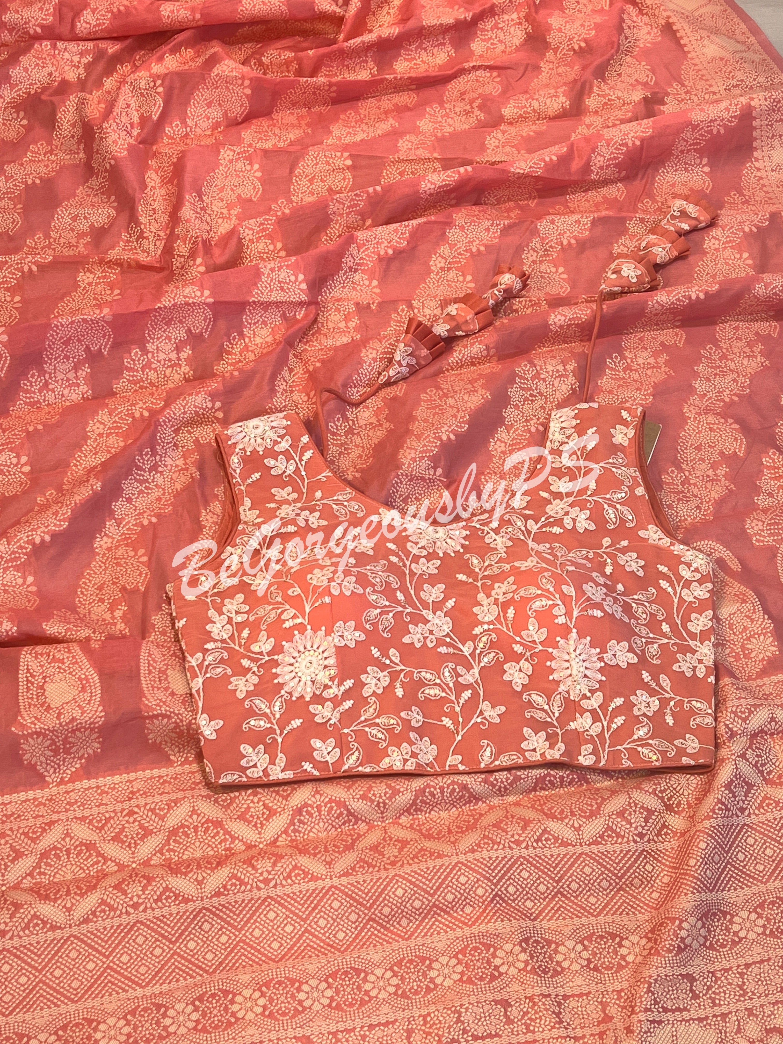 CHIKANKARI COTTON PINK