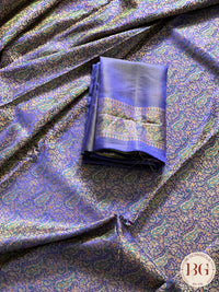 Tanchoi Banarasi Jamawar Saree - Bluish Purple