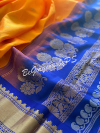 Gadwal Silk Saree with ganga jamuna border