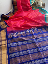 Gadwal Silk Saree with ganga jamuna border