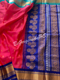 Gadwal Silk Saree with ganga jamuna border