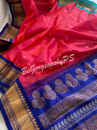 Gadwal Silk Saree with ganga jamuna border