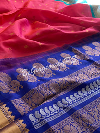 Gadwal Silk Saree with ganga jamuna border