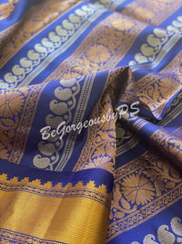 Gadwal Silk Saree with ganga jamuna border