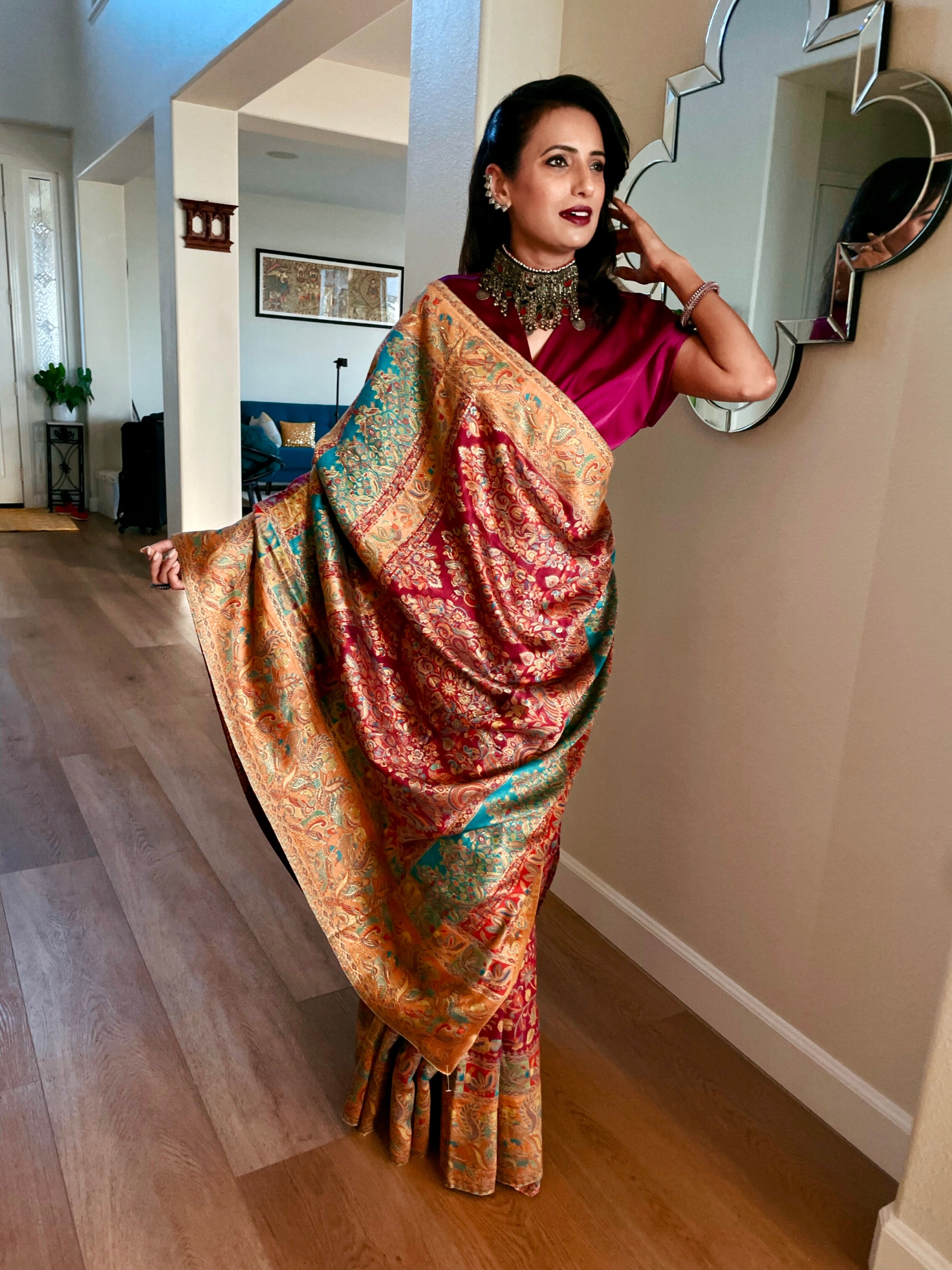 Kashmiri inspired Kani silk saree – Saffronfashionindia