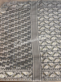 JAMDANI HALF SILK GREY SAREE