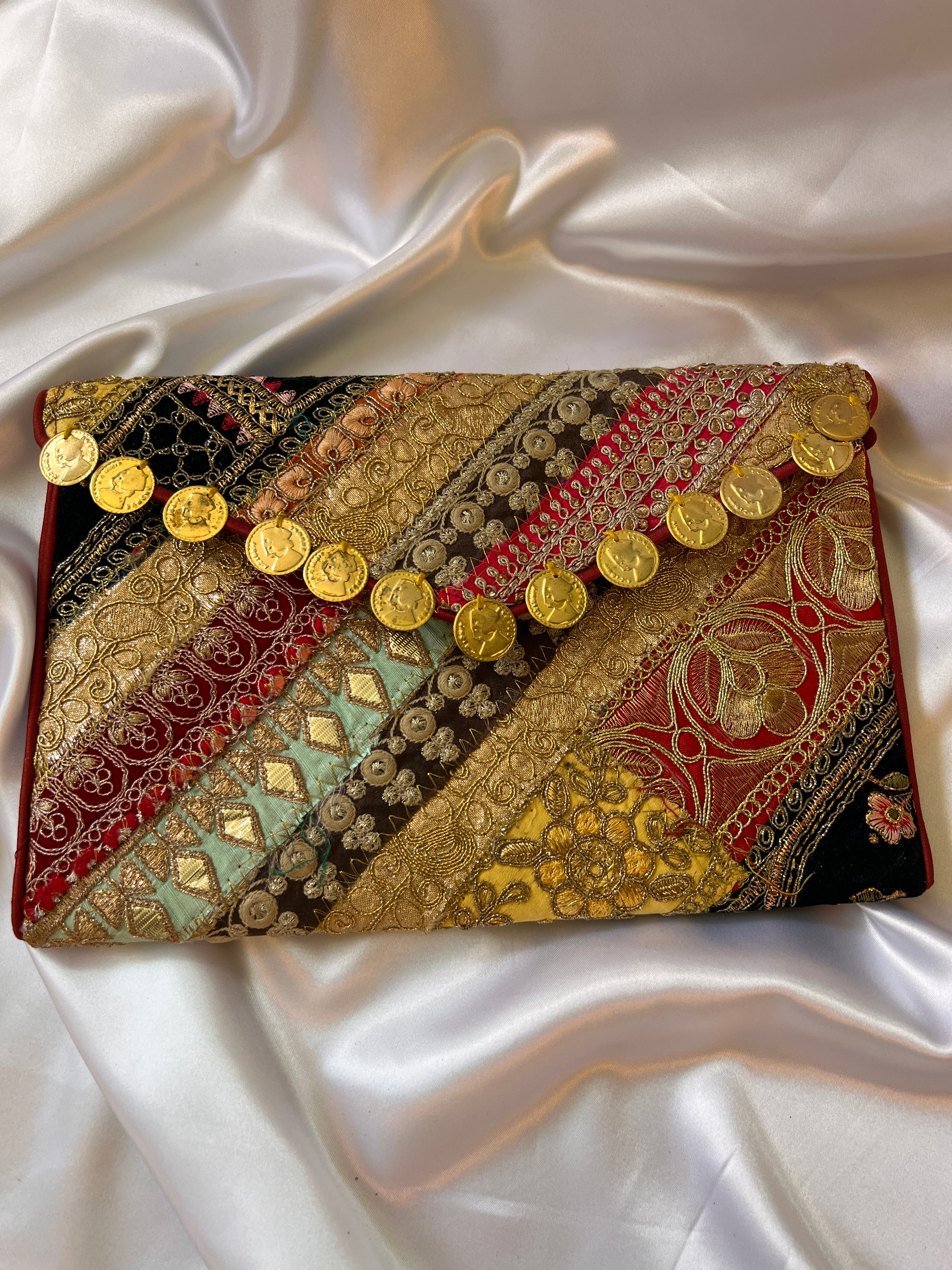 Zardozi fabric CLUTCH - 1